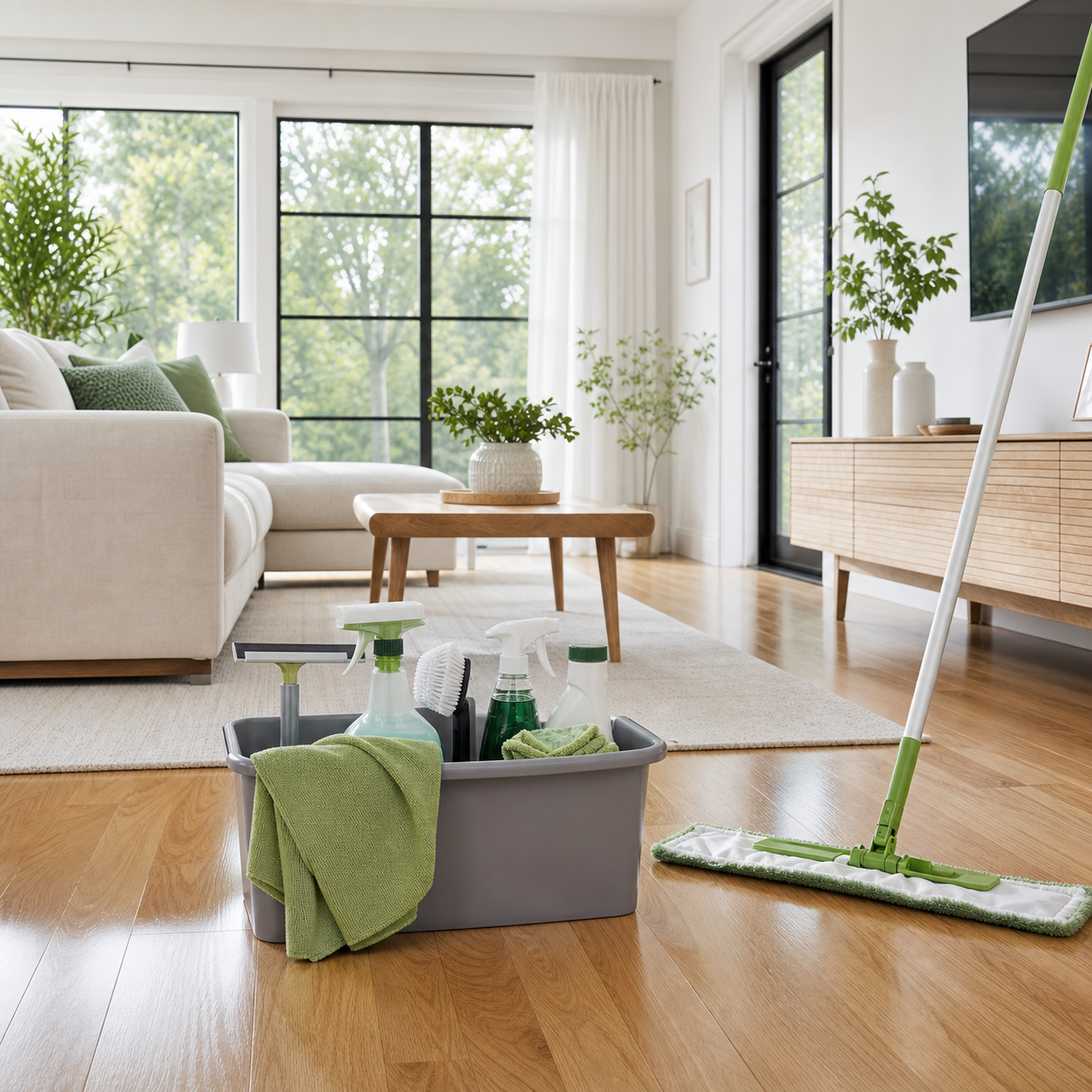 A professionally cleaned home